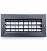 airgrilles 10x4 steel adjustable air supply grille register vent cover grill for sidewall and ceiling Black  Outer Dimensions: 11.75"W X 5.75"H for 10x4 Duct Opening